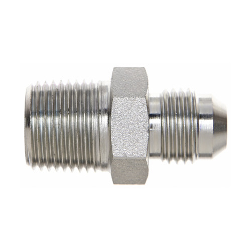 Gates Hydraulic Hose Adapter, Male JIC 37° Flare to Male Pipe NPTF (10MJ-12MP)