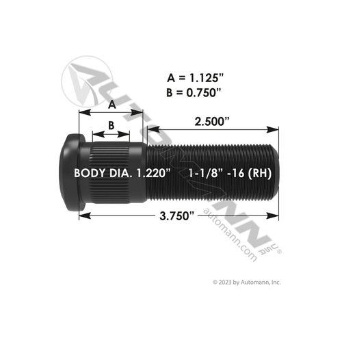 Automann Wheel Stud (201.6195R)