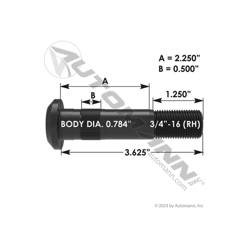Automann wheel stud 201.6073R