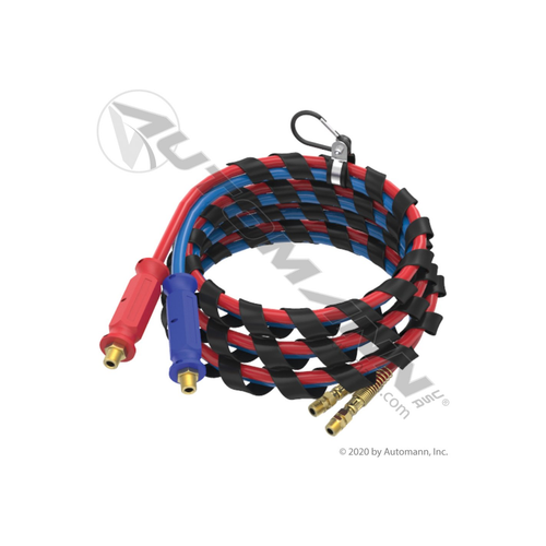 Automann Rubber Air Line 2 in 1 Red/Blue 15ft (179.3042.15)