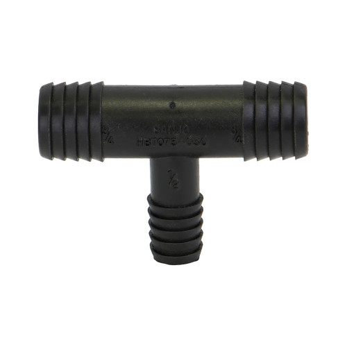 Banjo Hose Barb Tee, ½″ x ½″ x ⅜″ Poly (HBT050-038)