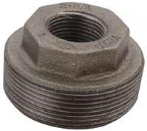 Black Pipe Fittings 2″ × 1½″ Black Malleable Iron Hex Bushing (2‑112HB)