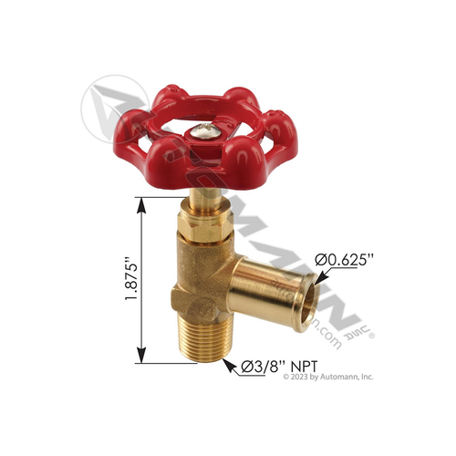 Automann shutoff valve 5/8 hose x 3/8 NPT 177.42210C