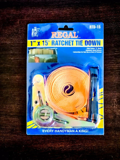 Regal tie down ratchet 1x15 foot strap