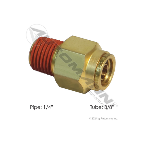 Automann Brass PLC Male Connector 3/8" x 1/4" (177.13B686B)