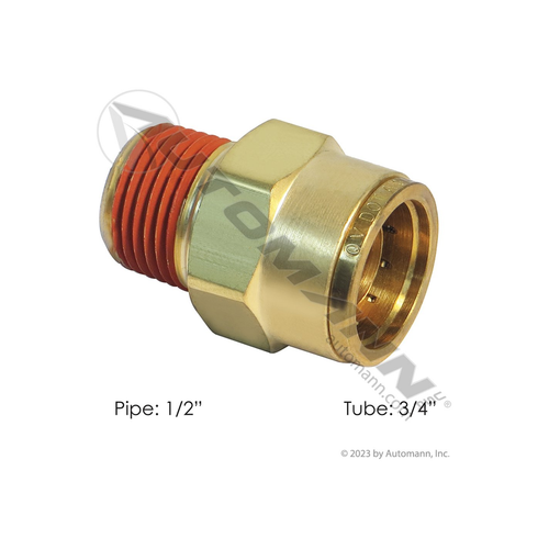 Automann brass PLC male connector 3/4 x 1/2 177.13B6812D