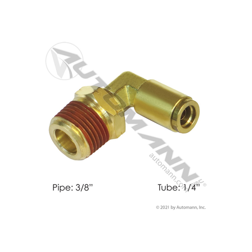 Automann Brass PLC Male SWL Elbow 1/4" x 3/8" (177.13B694C)