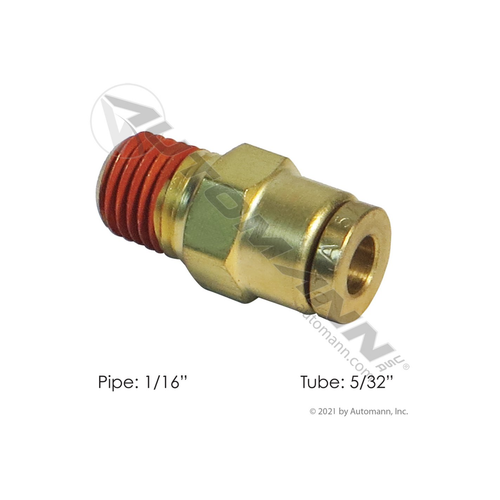 Automann Brass PLC Male Connector 5/32" x 1/16" (177.13B68251)