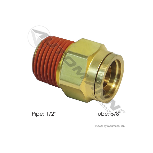 Automann Brass PLC Male Connector 5/8" x 1/2" (177.13B6810D)