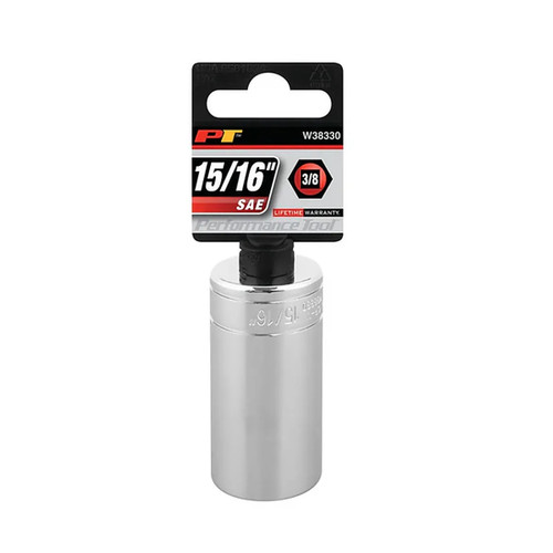 Performance Tool 3/8" Drive 15/16" 6-Point SAE Deep Socket | W38330