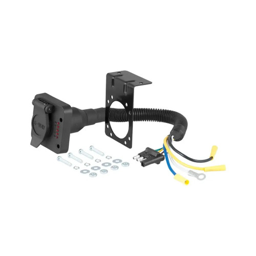 CURT Electrical Adapter with Tester — Converts Wiring Configurations, Built-In Circuit Tester (57626)