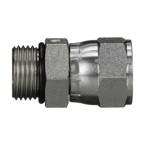 Gates Hydraulic Adapter, Male O-Ring Boss to Female JIC 37 Flare Swivel – SAE to SAE (8MB8FJX)
