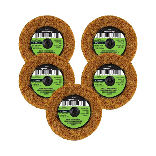 Forney Quick Change Surface Prep Pad, 2 in, Coarse Grit, 5-Pack (71606)