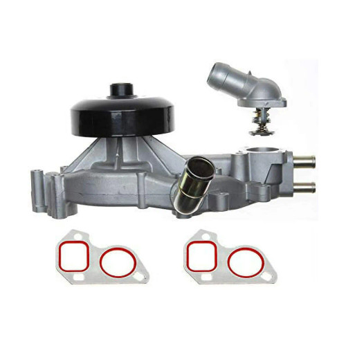 Gates Engine Water Pump, Cast Aluminum, Standard Rotation, 2 Outlets, Includes Rubber Seal Ring, 3 O-Rings, 2 Bolts (45006XT)