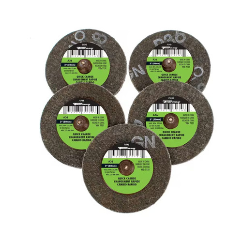 Quick Change Sanding Disc, 36 Grit, 2 in (5-pack of Forney 71743) - Forney 71601