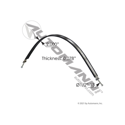 Automann M203924 fuel tank strap reefer non-polished