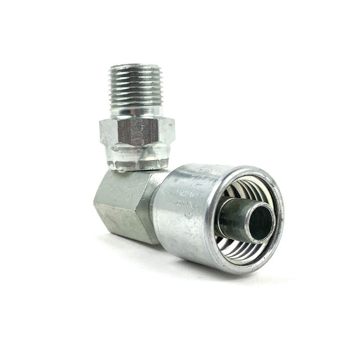 Gates 8G8MPX90 MegaCrimp male pipe swivel 90 degree elbow