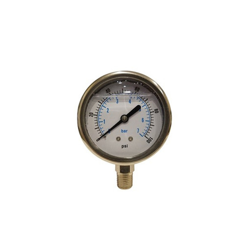 Import Gauge Utility Pressure Gauge | 2" Dial, 0–100 PSI, 1/4" NPT