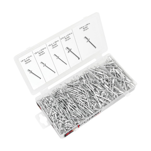 Performance Tool W5228 rivet assortment set 500-piece