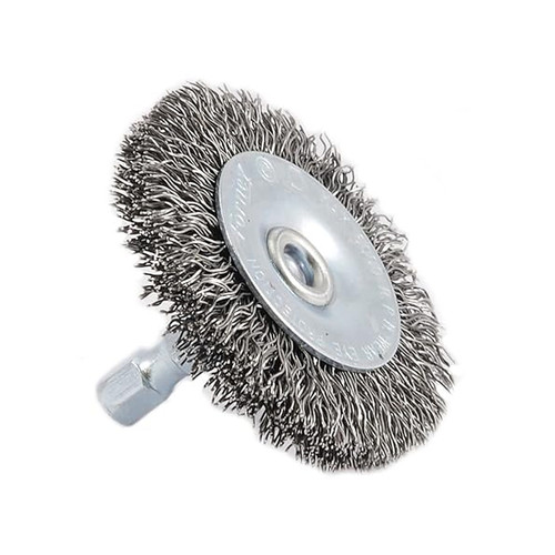 Forney Wire Wheel, Crimped, 2 in x .012 in x 1/4 in Hex Shank (72727)