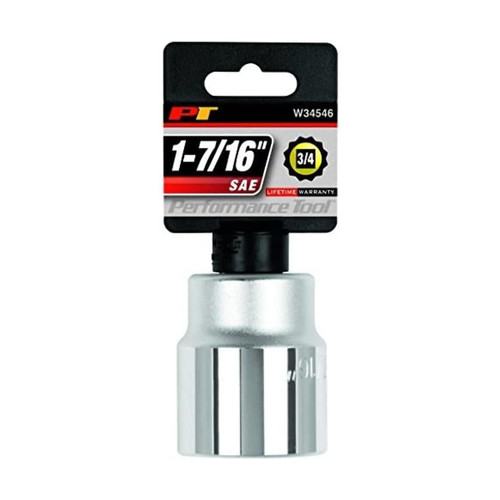 Performance Tool 3/4″ Drive 1‑7/16″ SAE Standard Socket (W34546)