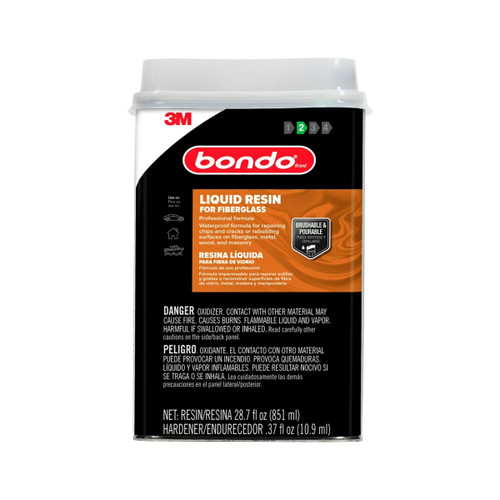 Bondo 402 Fiberglass Resin, Quart Can for Auto Body and Marine Repair (402)