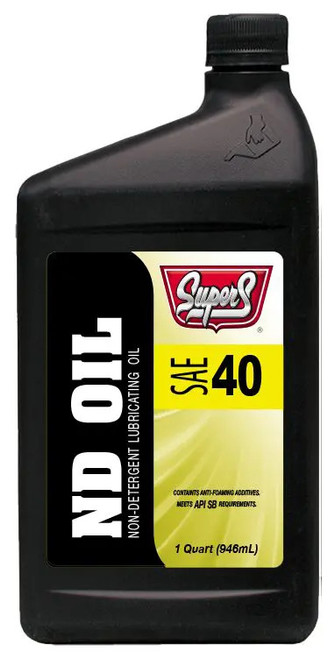 Super S Non‑Detergent SAE 40 Motor Oil, 1 Qt (ND40)