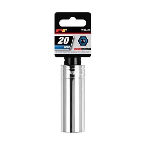 Performance Tool W32420 deep chrome socket 20mm 1/2 drive