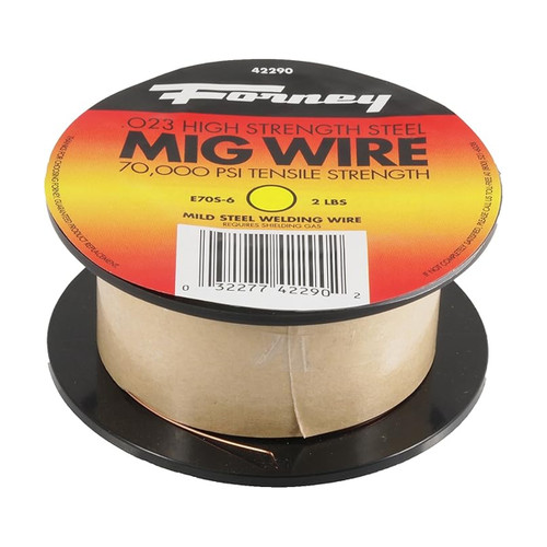 Forney ER70S-6 MIG Wire, Mild Steel, .024 in Diameter, 2 lb Spool (42290)