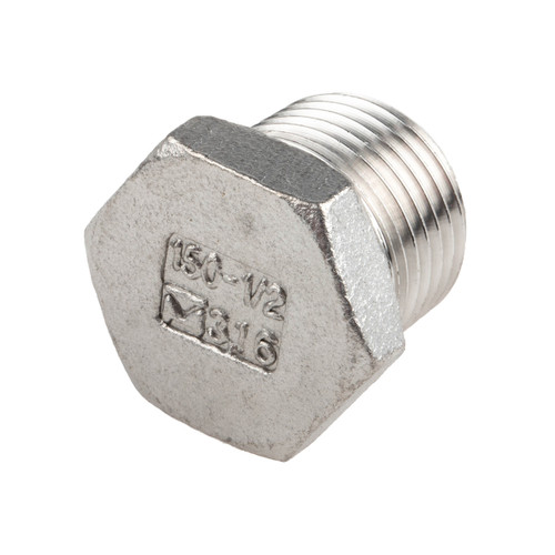 1/2 inch black malleable iron pipe plug 12P