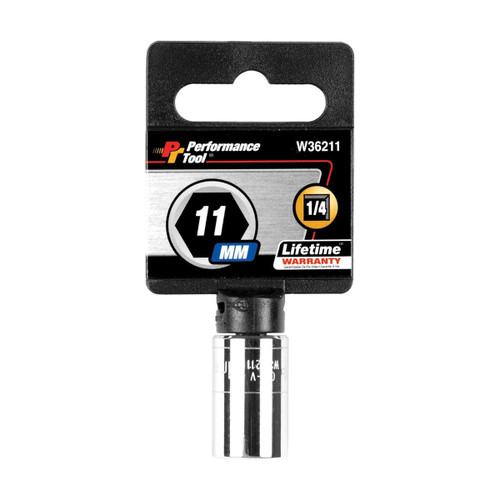 Performance Tool W36211 1/4-inch drive 11mm chrome socket