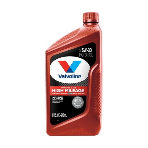 Valvoline MaxLife High Mileage Synthetic Blend Motor Oil SAE 5W-30, 1 Quart (VV1556 / 1556)
