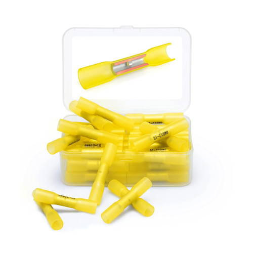 Mize Pkg/25 12–10 Ga Yellow Heat Shrink Butt Connectors (SBCY)