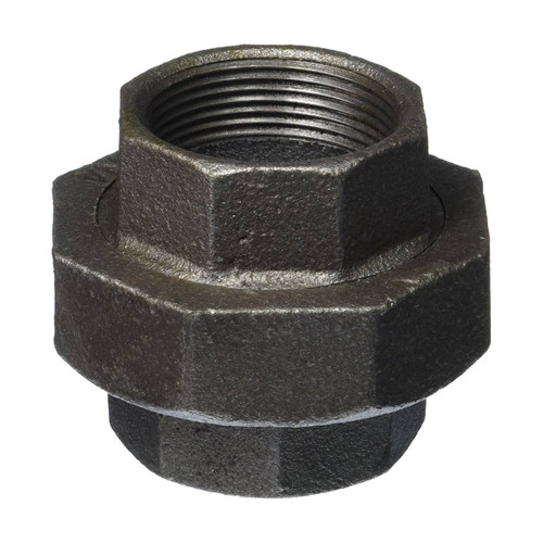 1-1/2 inch black malleable iron union 112U