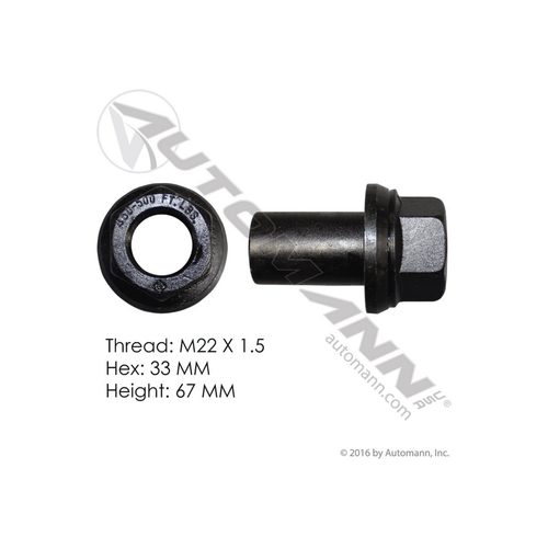 Automann Metric Sleeved Flange Nut 39MM Sleeve (2013034)