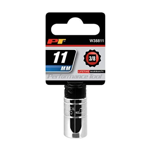 Performance Tool 3/8" Drive 11mm Chrome Vanadium Socket (W38811)