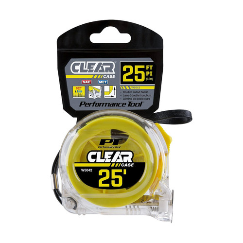 Performance Tool W5042 25 foot clear measuring tape