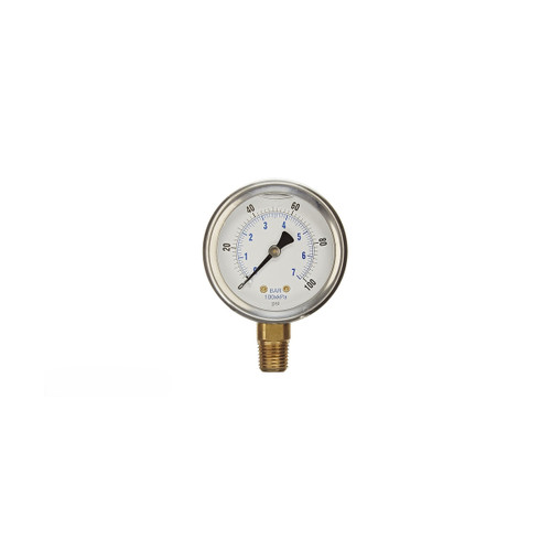 Import Gauge Utility Pressure Gauge | 2" Dial, 0–100 PSI, 1/4" NPT