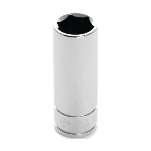 Performance Tool W36316 | 1/4" Drive 1/2" SAE Deep-Wall Chrome Socket