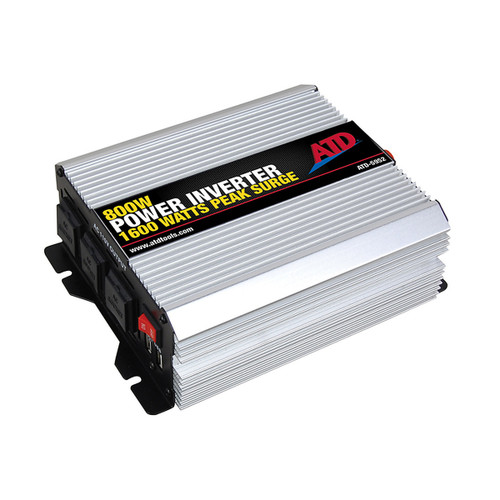 ATD Tools 800 W (Surge 1,600 W) 12 V Power Inverter with USB & Dual AC Outlets (5952)