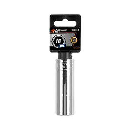Performance Tool 1/2 drive 18mm deep chrome socket W32418