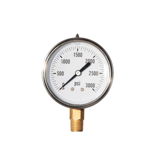 Liquid filled pressure gauge 2.5 inch dial 0-3000 PSI