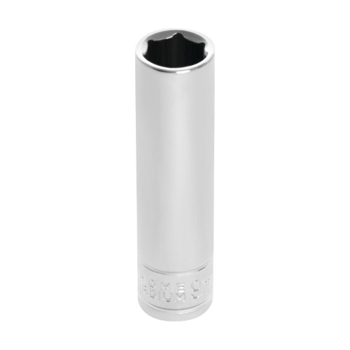 Performance Tool 1/4" Drive 9mm Metric Deep-Wall Chrome Socket | W36409