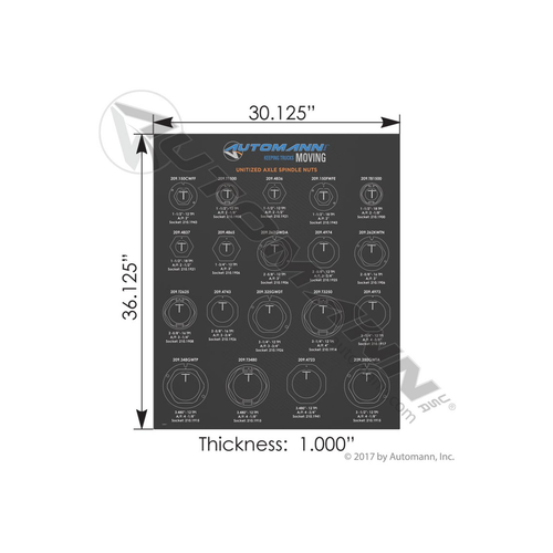 Automann CAT-USNB17 unitized spindle nut board