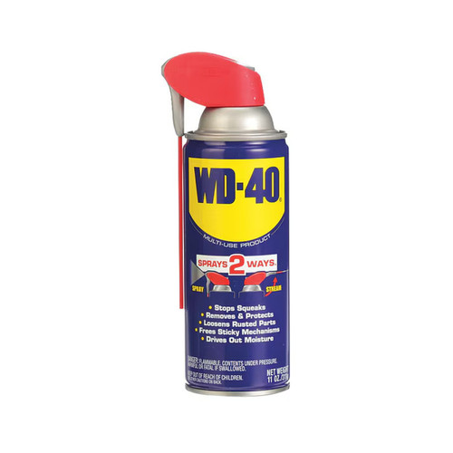 WD-40 490040 multi-use lubricant 11oz aerosol smart straw
