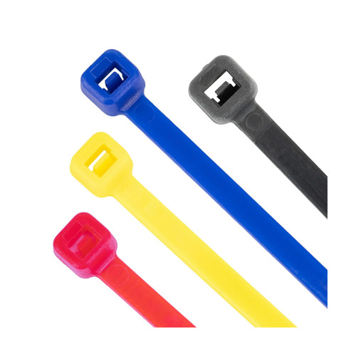 Ideal Clamp Products 8″ × 0.18″ 50 lb Assorted Color Cable Ties, 40-Pack (AC8MD40)