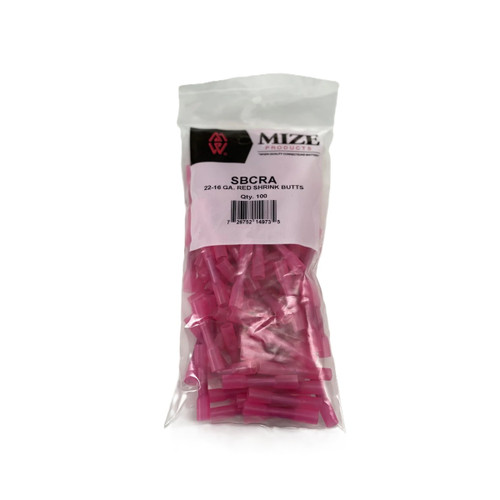 Mize red heat shrink butt connectors SBCRA 100-pack