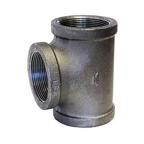 Pipe 1-1/2" Black Malleable Iron Pipe Tee | 112T