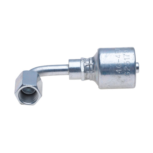 Gates MegaCrimp Female JIC 90° Swivel Elbow, 1/4″ x 5/16″ (4G5FJX90S)