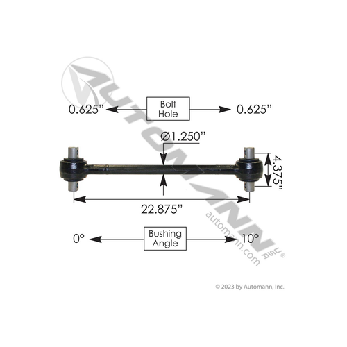 Automann torque rod forged Peterbilt 22.875 inch TMR518